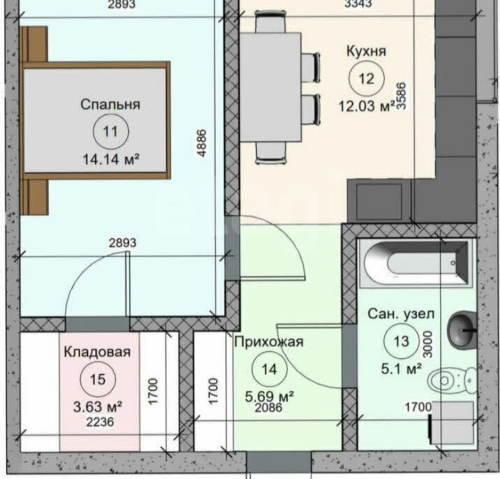 квартира г Владикавказ ул Куйбышева 134к/1 фото 1