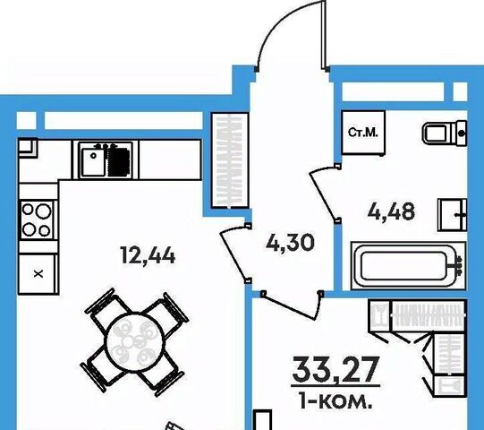 квартира р-н Железнодорожный ЖК «На семи холмах» фото