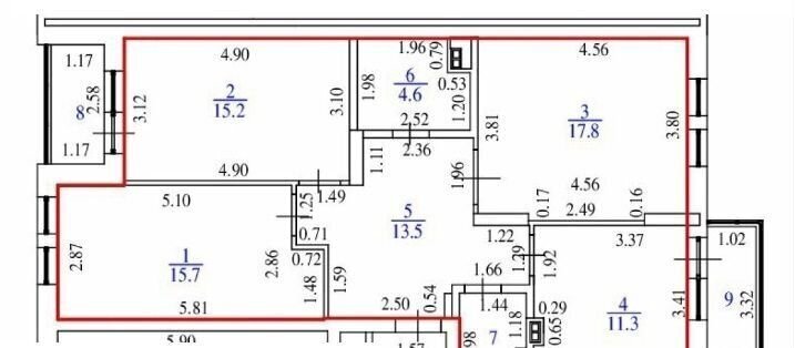 квартира г Екатеринбург Геологическая ул. Начдива Васильева, 7/2 фото 3