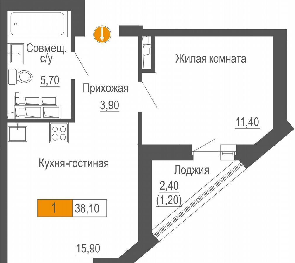 квартира г Екатеринбург Чкаловская ЖК "Башня Времени" ул. Академика Бардина фото 1