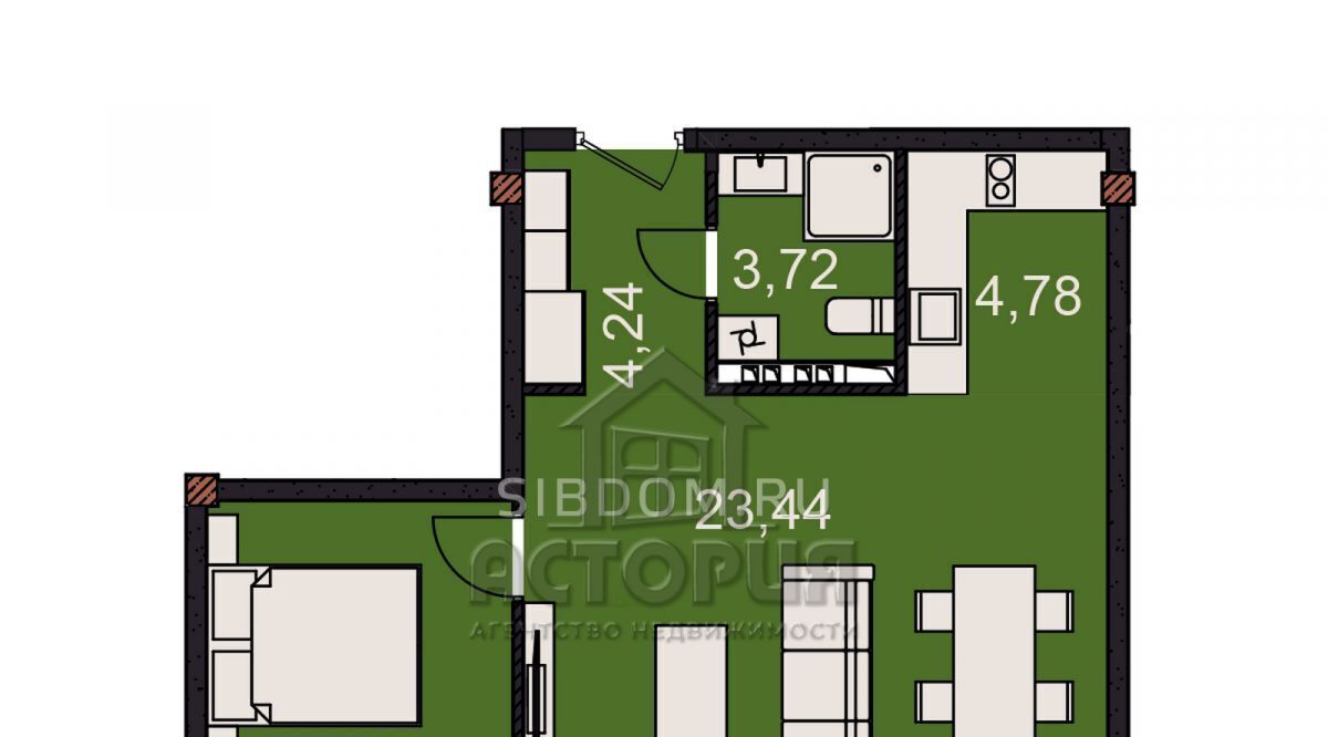 квартира г Красноярск р-н Октябрьский ул Сады 6г фото 19