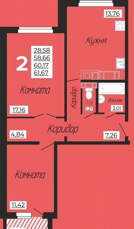квартира г Смоленск р-н Заднепровский ул. Филатова/проезд Дзержинского, д. 3 фото 3