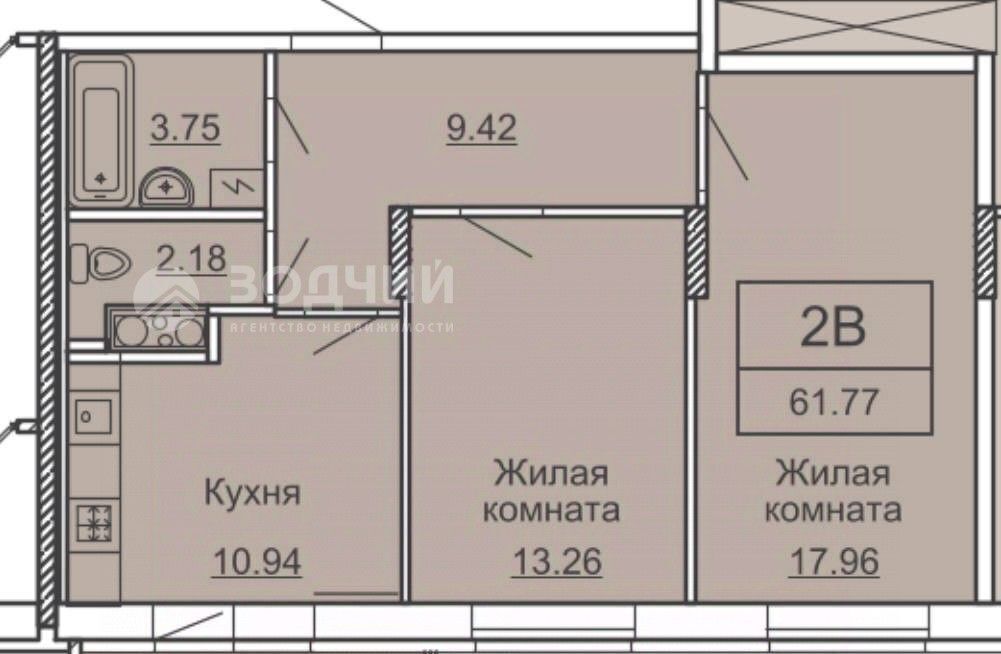 квартира г Чебоксары р-н Ленинский пр-кт Геннадия Айги поз 14 фото 2