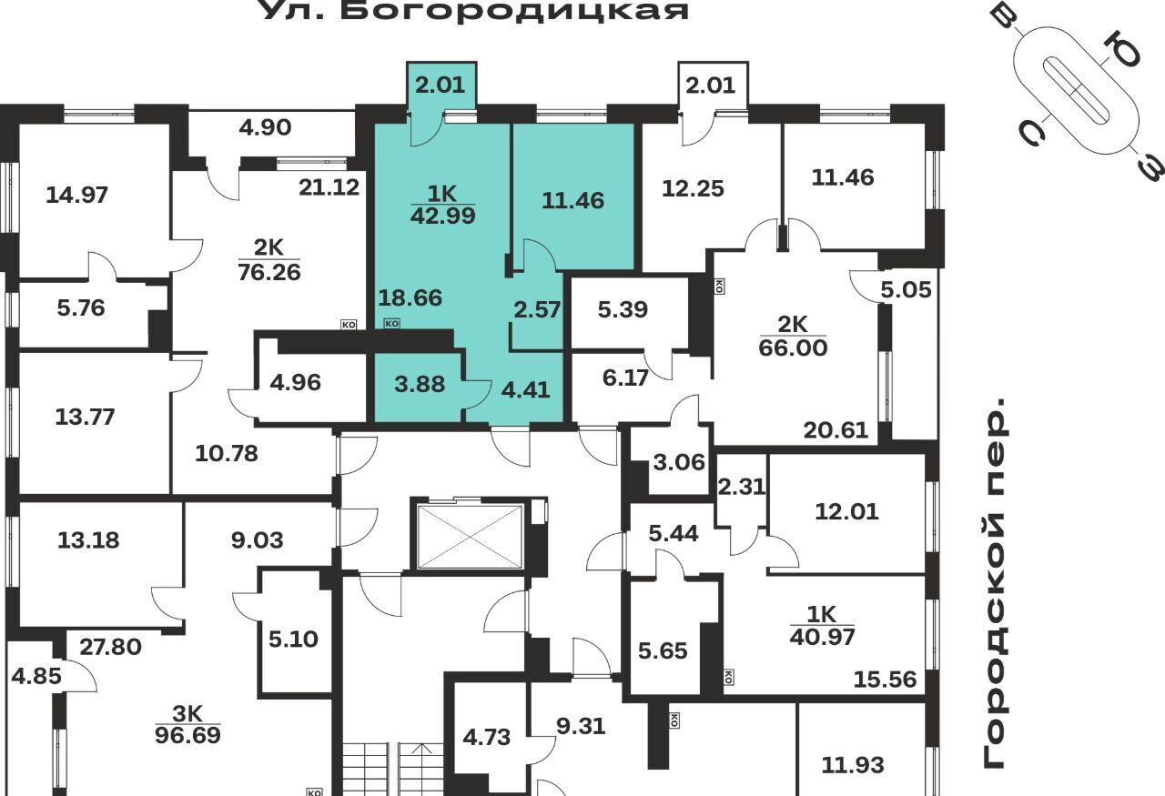 квартира г Тула р-н Центральный ул Богородицкая 8в фото 2