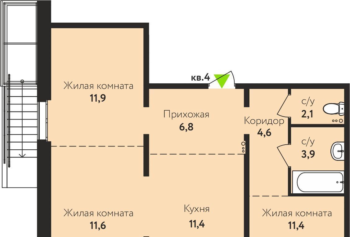 квартира г Барнаул р-н Индустриальный ул Солнечная Поляна 71 фото 1