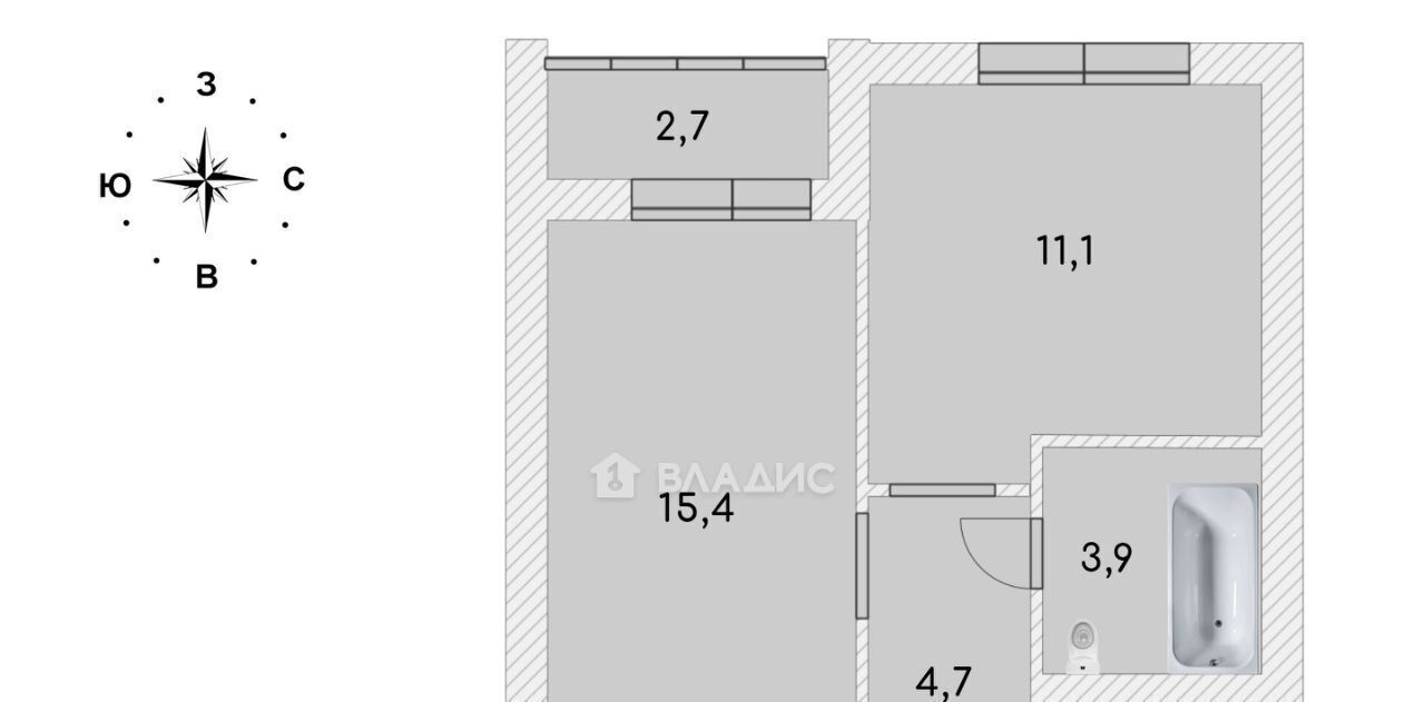 квартира г Калининград р-н Московский ул Интернациональная 16 фото 2