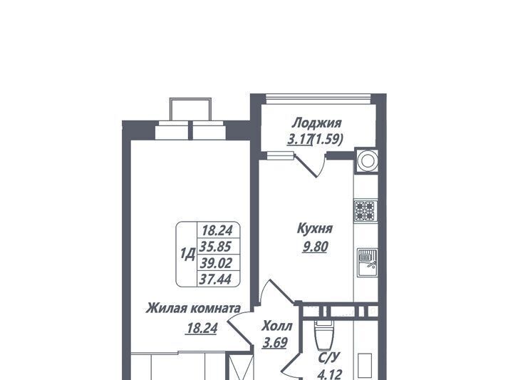 квартира г Ессентуки ул Октябрьская 8/5 фото 1