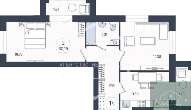 квартира ул Тургенева 4 фото
