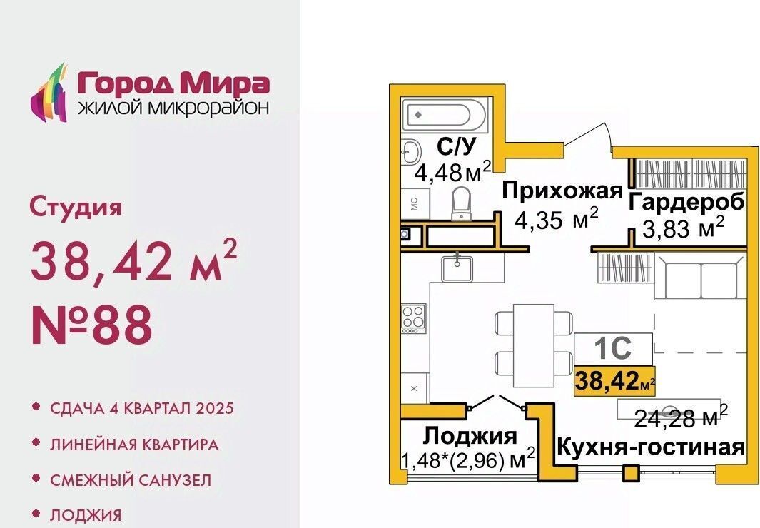 квартира г Симферополь р-н Центральный Город Мира жилой комплекс фото 1