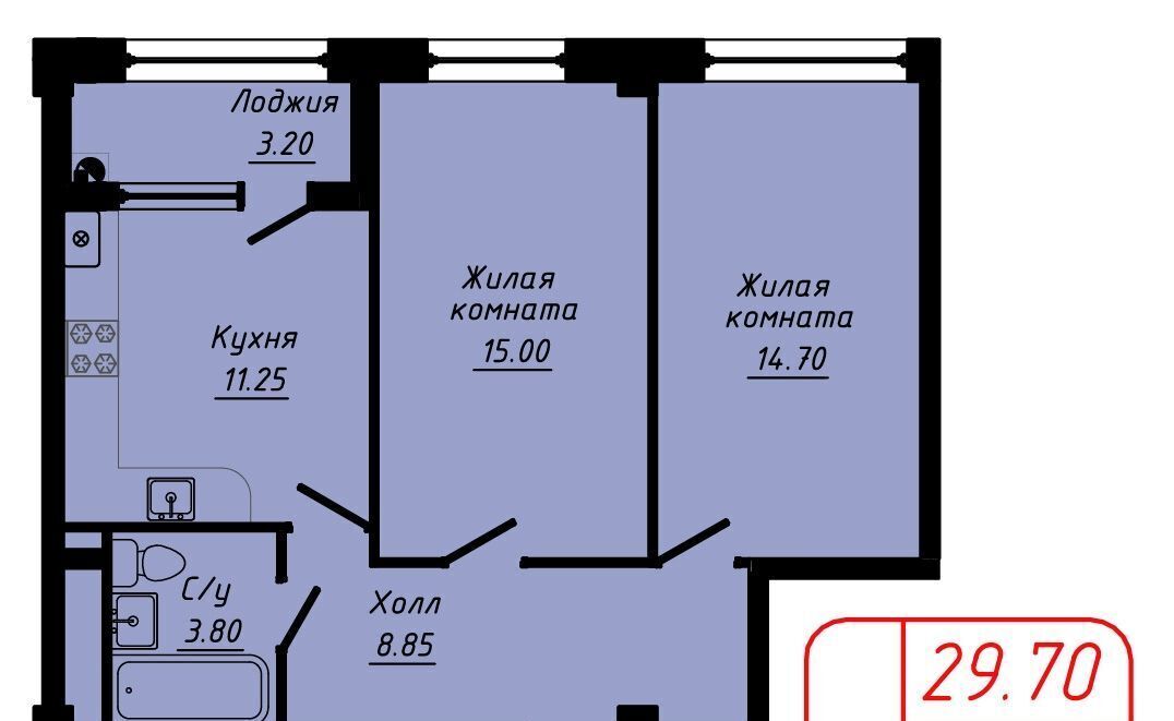 квартира г Кисловодск ЖК по ул. 40 лет Октября фото 1