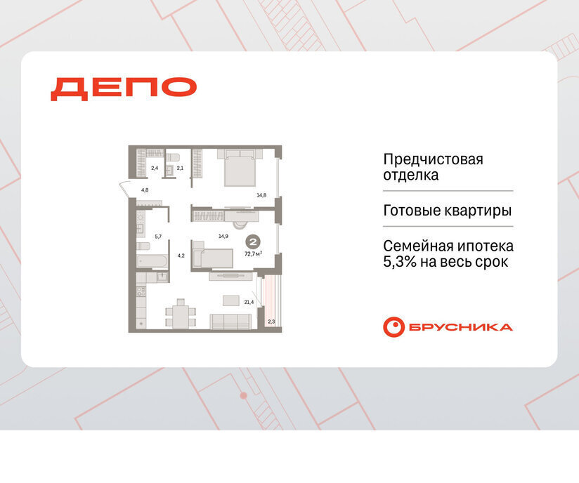 квартира г Екатеринбург Уральская Старая Сортировка ЖК Квартал Депо жилой район Сортировочный фото 1