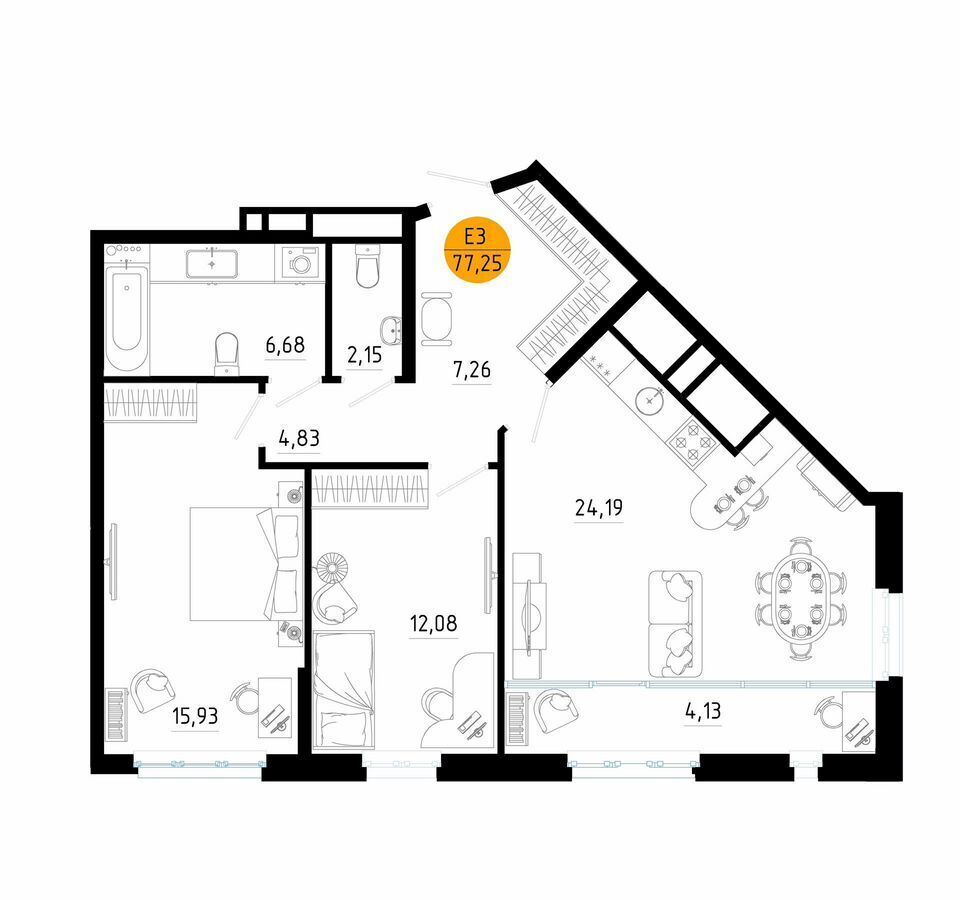 квартира г Рязань р-н Железнодорожный ш Московское 3 фото 1