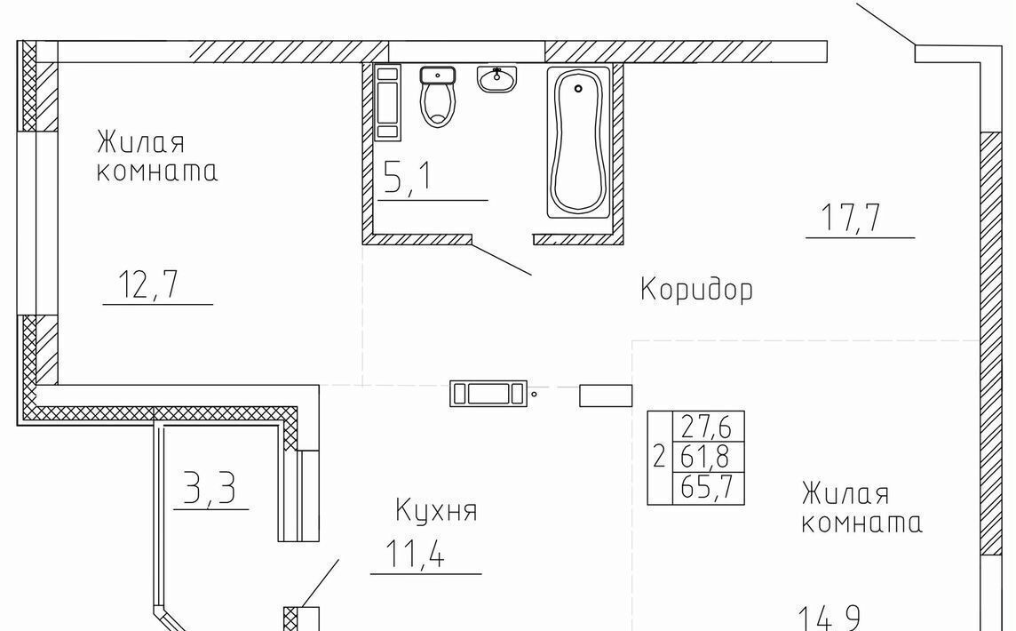 квартира г Бийск пер Молодежный 10 фото 6