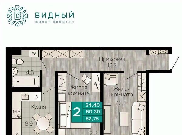 квартира г Пермь р-н Орджоникидзевский ул Кавказская 13к/1 фото 1