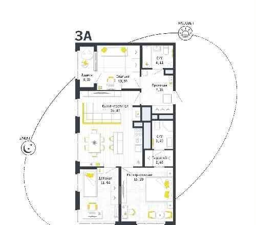 квартира г Рязань р-н Октябрьский ул Шереметьевская 14 корп. 1 фото 1