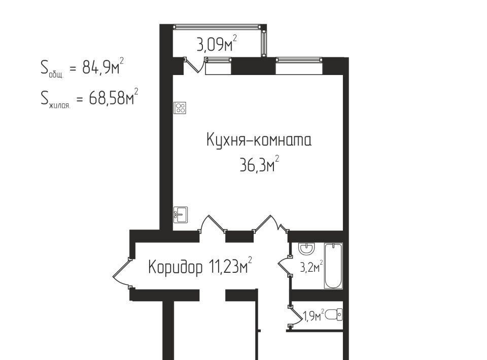 квартира г Ярославль р-н Ленинский ул Жукова 21а фото 23