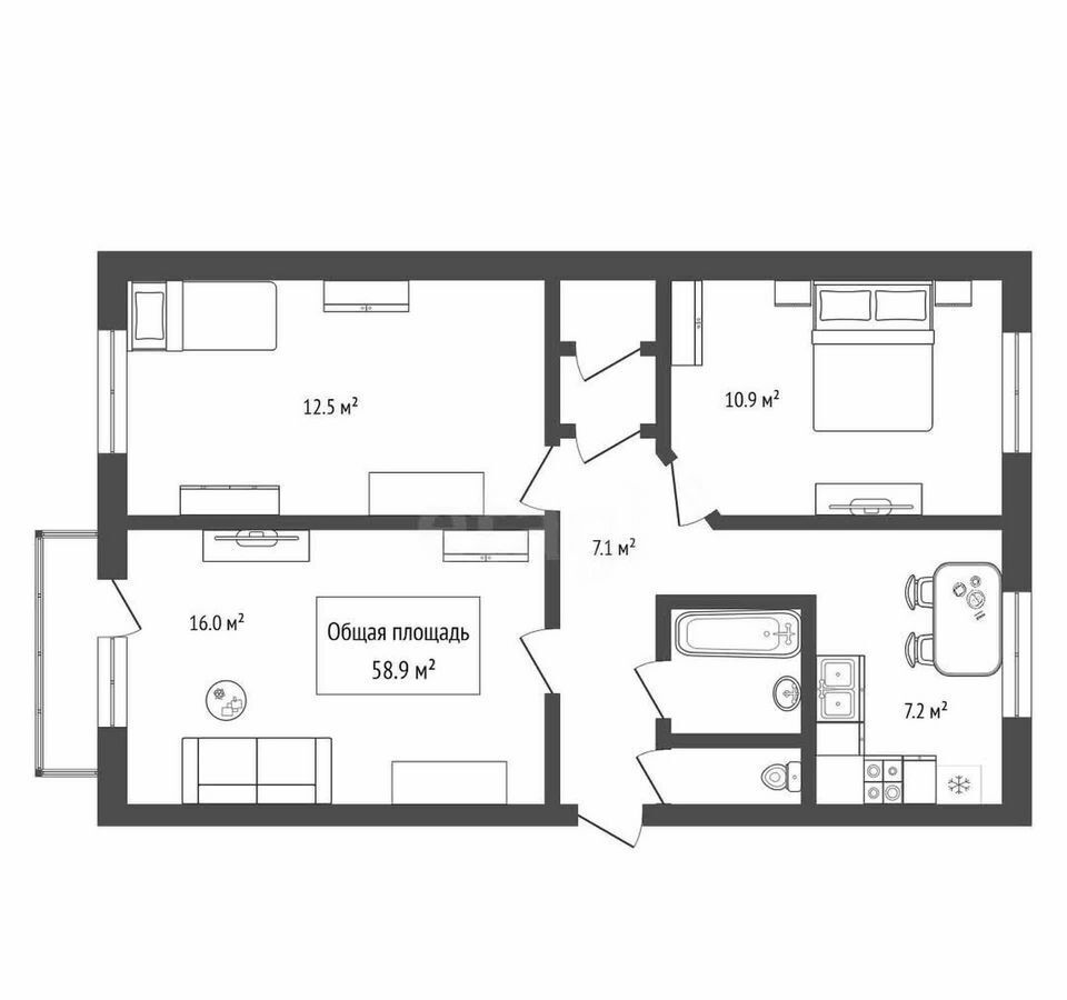 квартира г Искитим Индустриальный 11 фото 6