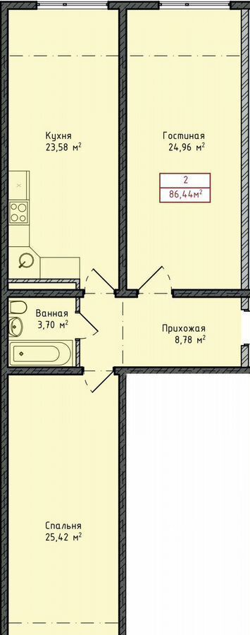 квартира г Махачкала р-н Кировский ул Даганова 150 Кировский внутригородской район фото 2
