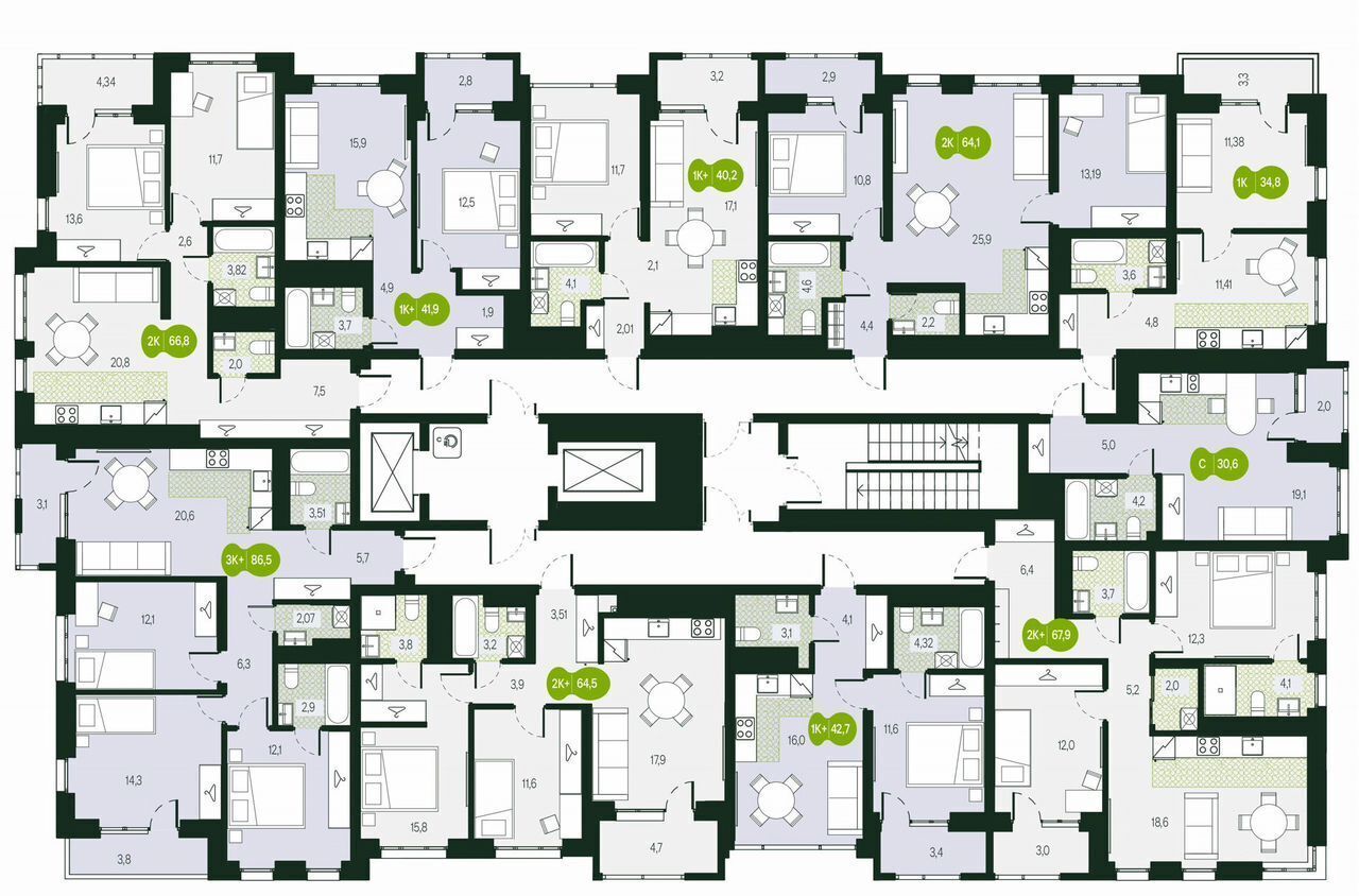 квартира г Чита р-н Центральный мкр Каштакский 1 фото 16