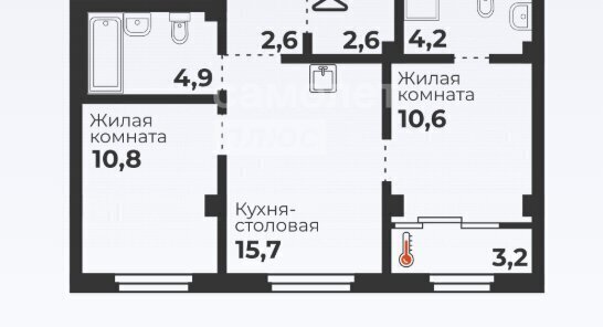 квартира г Челябинск ул Братьев Кашириных 82/1 фото 13