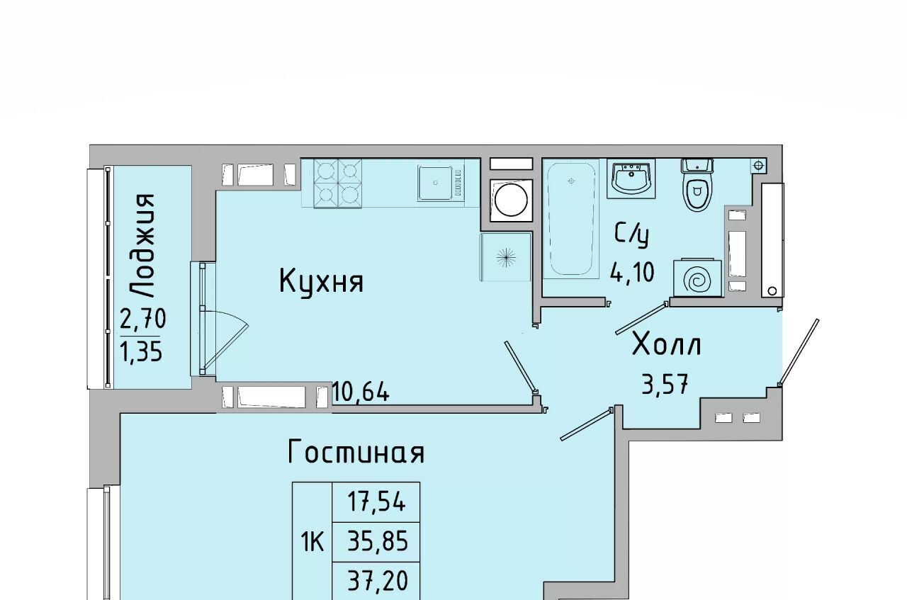 квартира г Батайск ул Ушинского 27ак/3 ЖК Пальмира 2.0 фото 2