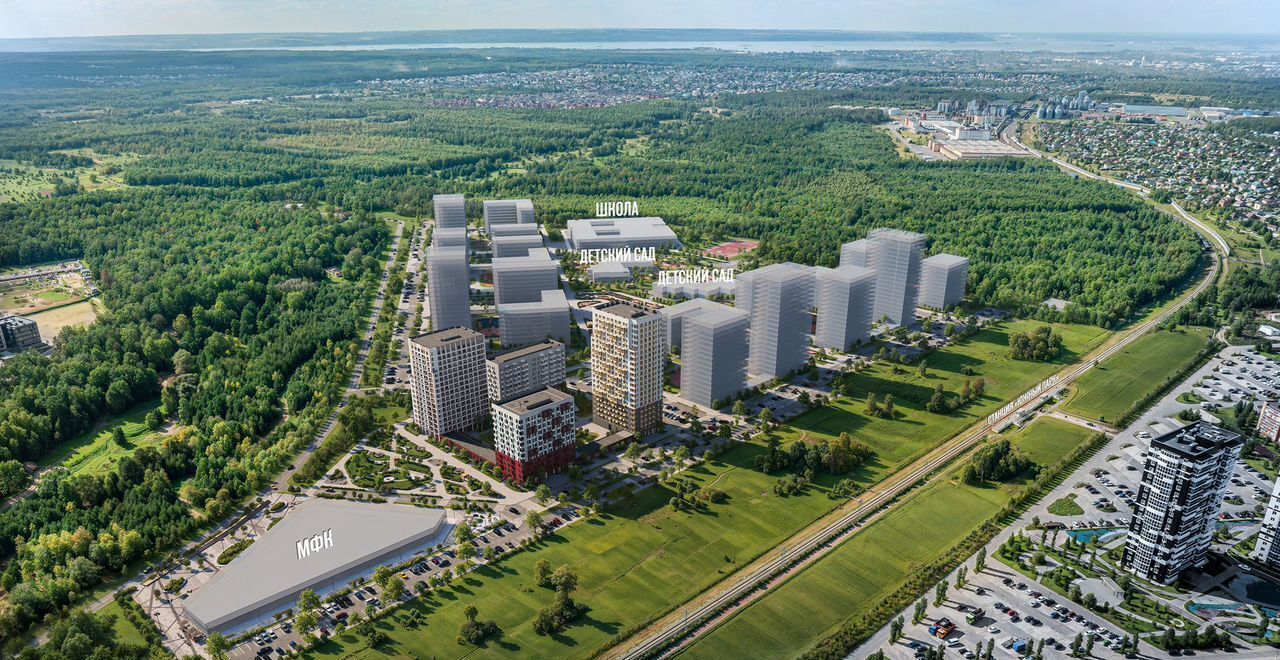 квартира г Казань р-н Приволжский ЖК Матюшино парк тракт Матюшинский, корп. 4 фото 2