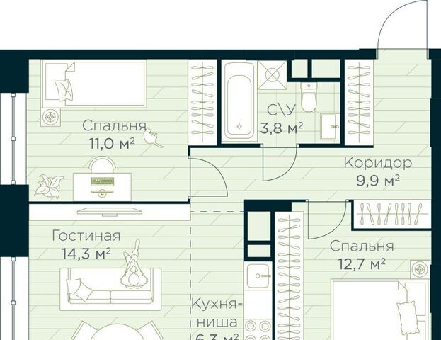 р-н Октябрьский Глумилино жилрайон, Урман Сити жилой комплекс фото