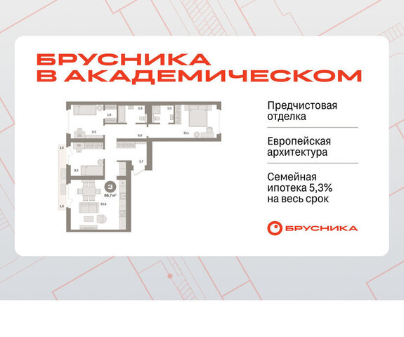 Академический Чкаловская ЖК Брусника в Академическом 19-й квартал фото