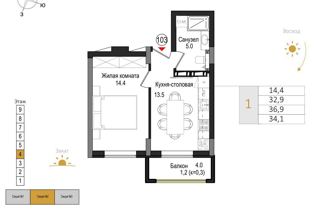 квартира г Калининград р-н Центральный ЖК «Теодор Кроне» фото 1