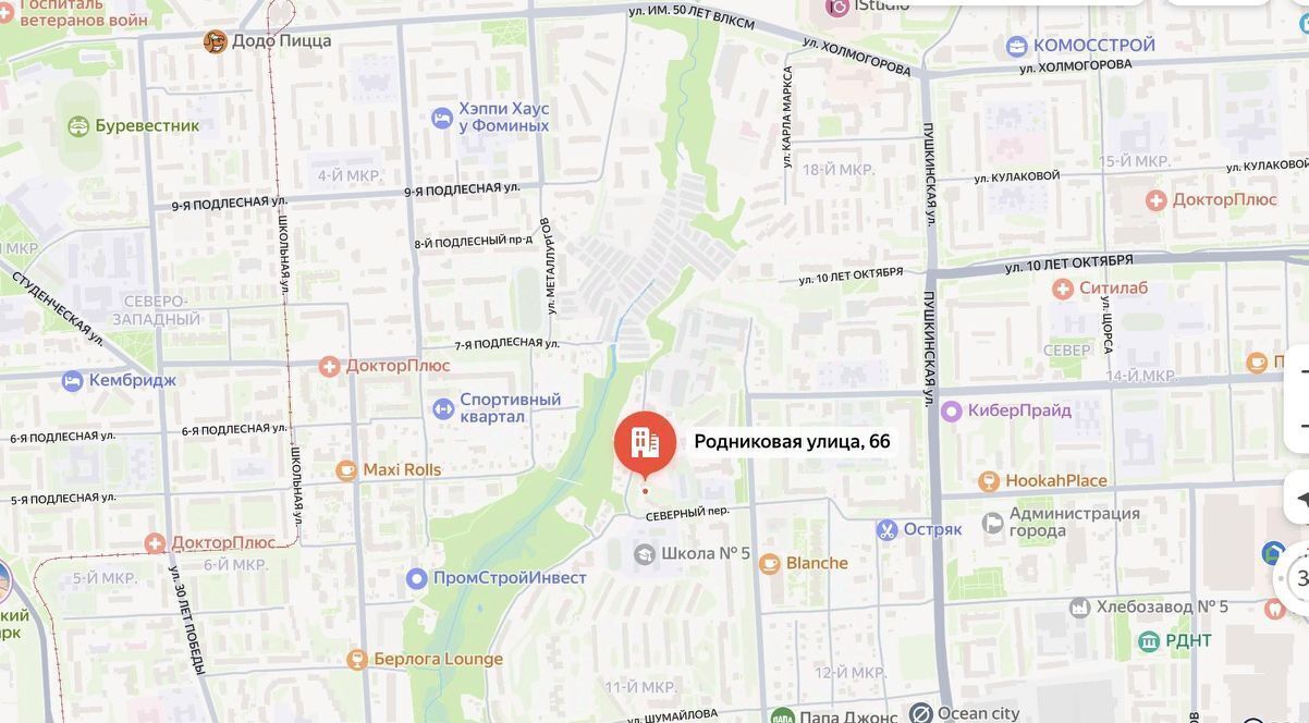 квартира г Ижевск р-н Октябрьский ул Родниковая 66 фото 1