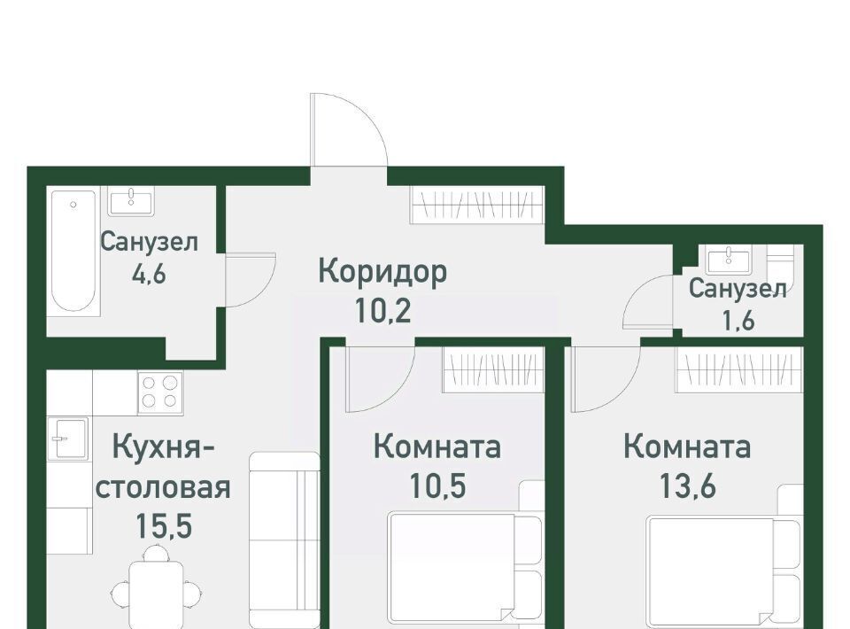 квартира г Челябинск Западный Привилегия мкр, ул. Спортивная, 5А фото 1