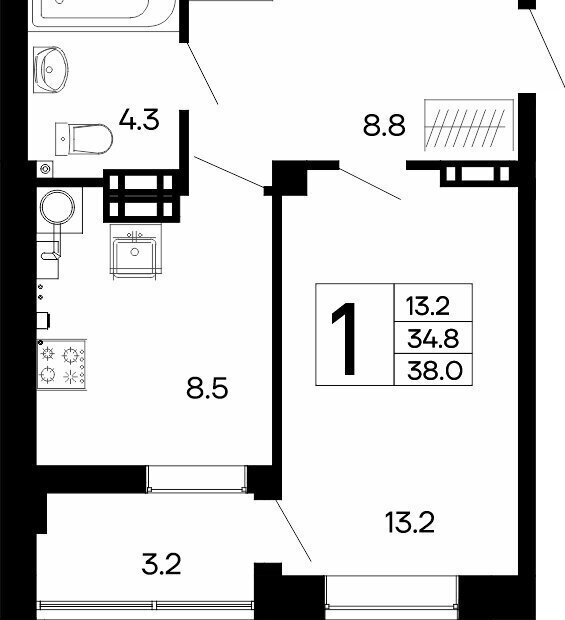 квартира г Феодосия ш Симферопольское 48к/1 фото 1