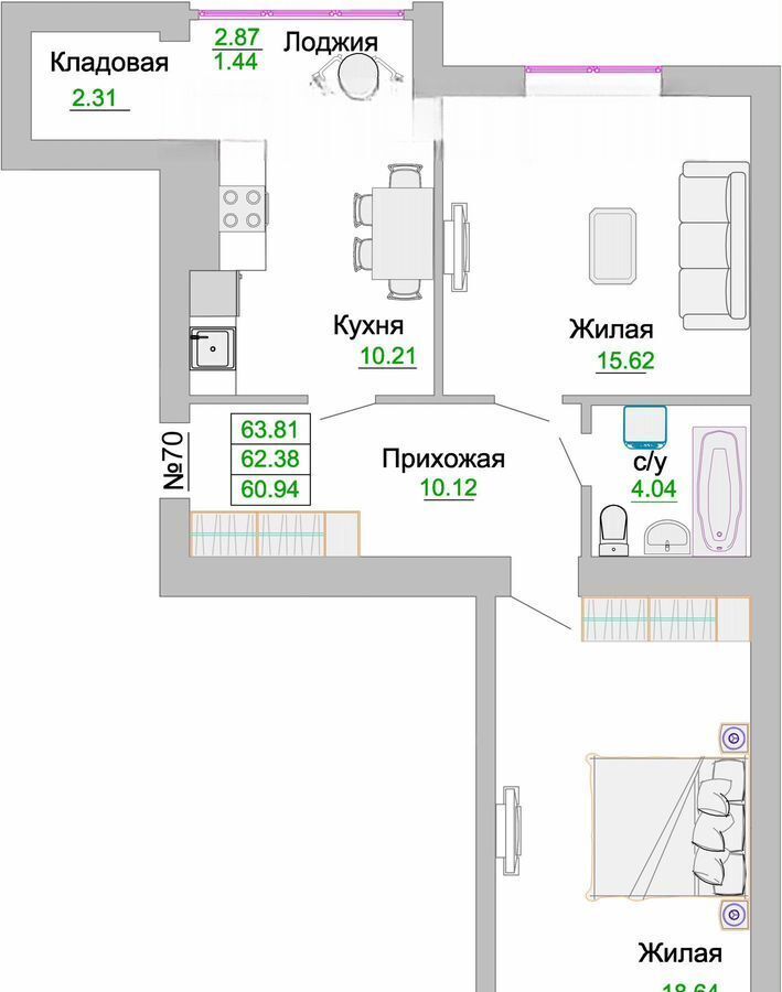 квартира р-н Зеленоградский г Зеленоградск ул Тургенева 3 фото 2