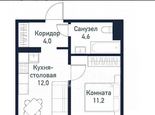 квартира г Челябинск Западный ул. Имени Капитана Ефимова, 3 фото 2