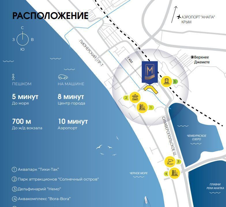 квартира р-н Анапский г Анапа ул Железнодорожная корп. 1 фото 12