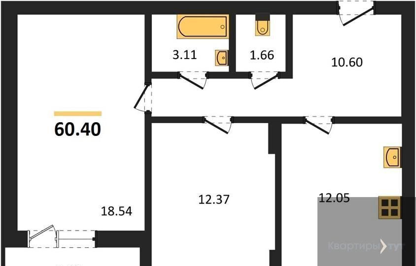квартира г Воронеж р-н Коминтерновский ул Елецкая 5а ЖД «8 ГРАНЕЙ» фото 1