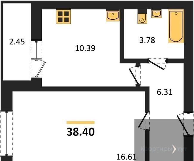 квартира г Воронеж р-н Коминтерновский ул Елецкая 5а ЖД «8 ГРАНЕЙ» фото 1