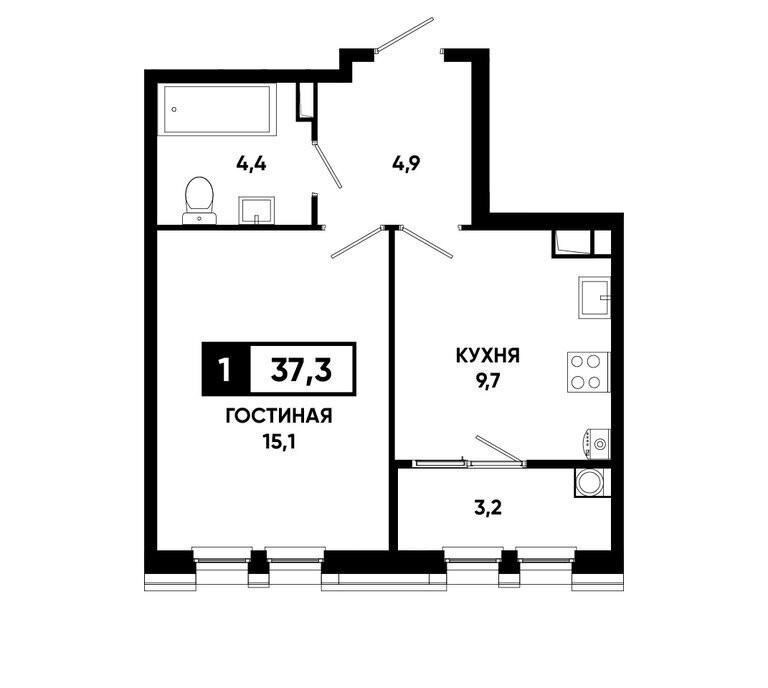 квартира г Ставрополь р-н Промышленный пр-кт Российский 18к/2 фото 1