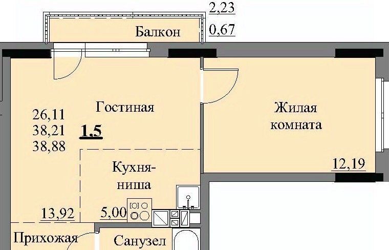 квартира г Ижевск р-н Устиновский Автопроизводство жилрайон, 3-й мкр, Арден на Ворошилова жилой комплекс фото 1
