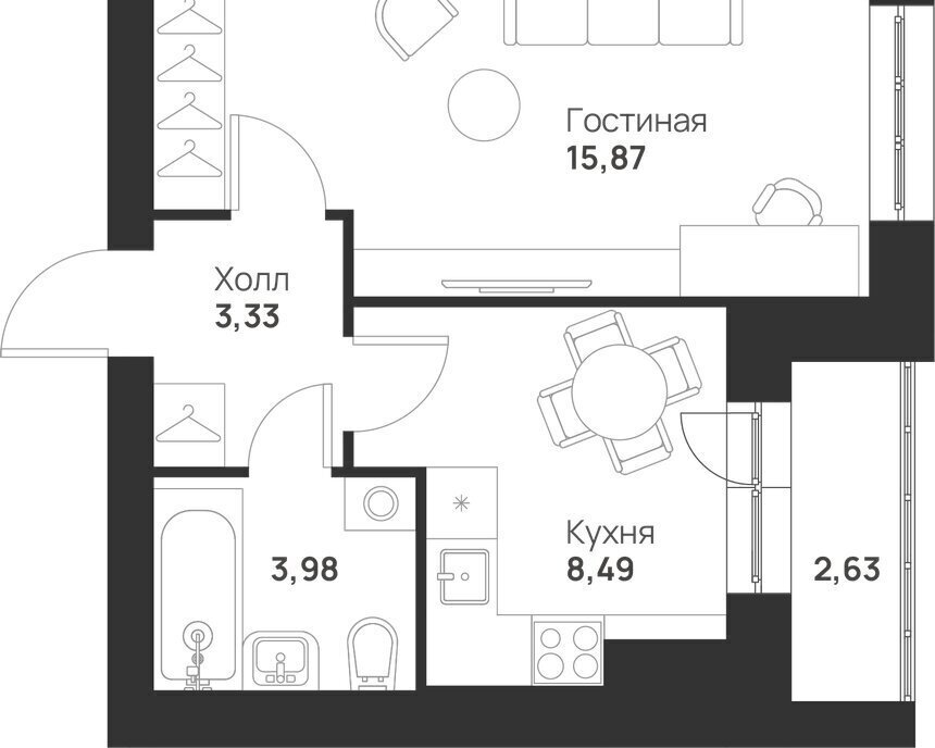 квартира г Тула ул Героя России Зиничева 8 ЖК «Новая Тула» фото 1