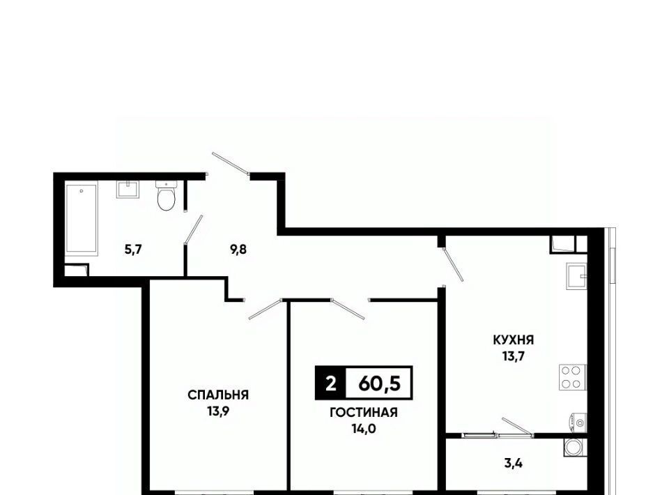 квартира г Ставрополь р-н Промышленный пр-кт Российский 18к/3 фото 1