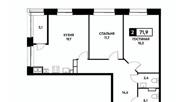 квартира г Ставрополь р-н Промышленный пр-кт Российский 18 фото 1
