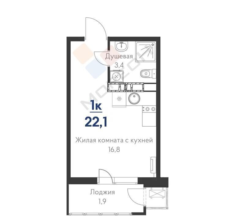квартира г Краснодар р-н Карасунский ул Автолюбителей 1г/1 фото 14