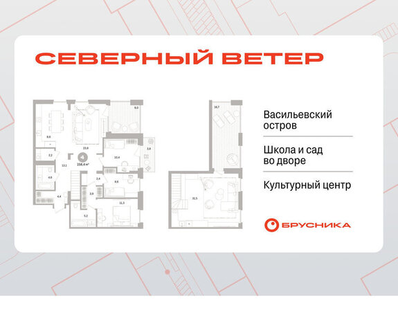 квартира метро Приморская р-н Василеостровский ЖК Северный Ветер фото
