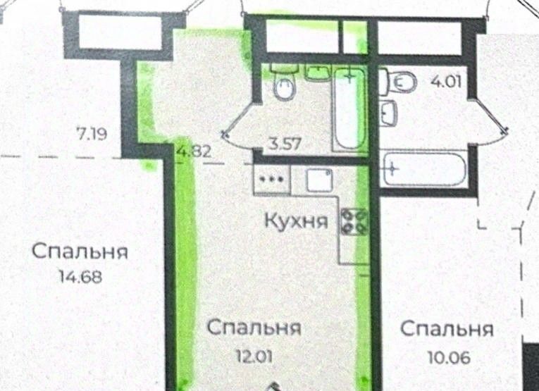 квартира г Иркутск р-н Октябрьский ул Пискунова 134 ЖК «Семья» Октябрьский административный округ фото 2