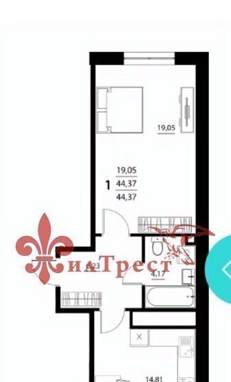 квартира г Белгород Западный пл Соборная Дубовское сельское поселение фото 3