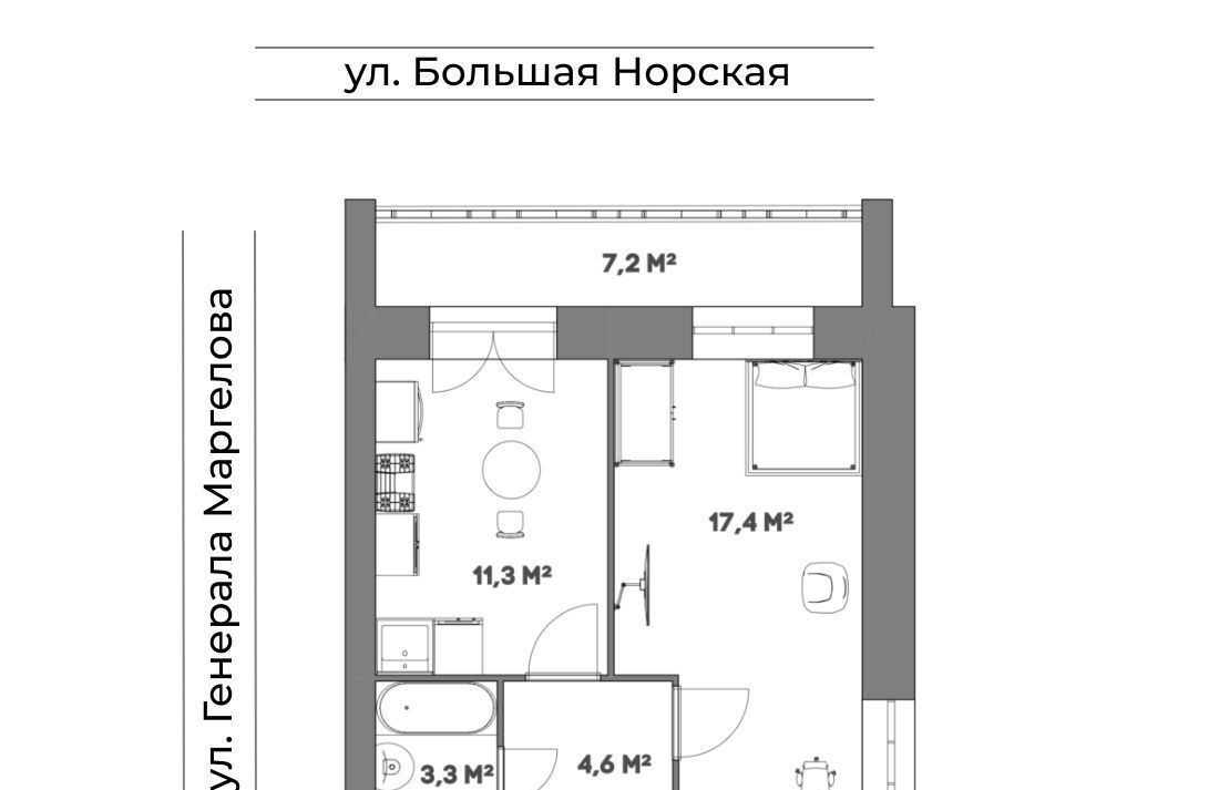 квартира г Ярославль р-н Дзержинский 15-й микрорайон Северный ЖК «Мегаполис» жилрайон фото 1