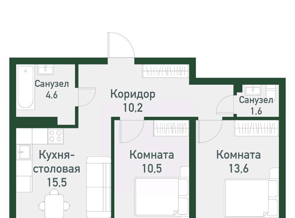 квартира г Челябинск Западный Привилегия мкр, ул. Спортивная, 5А фото 1