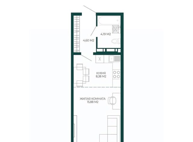 квартира р-н Железнодорожный ул Чаадаева 60б/2 фото