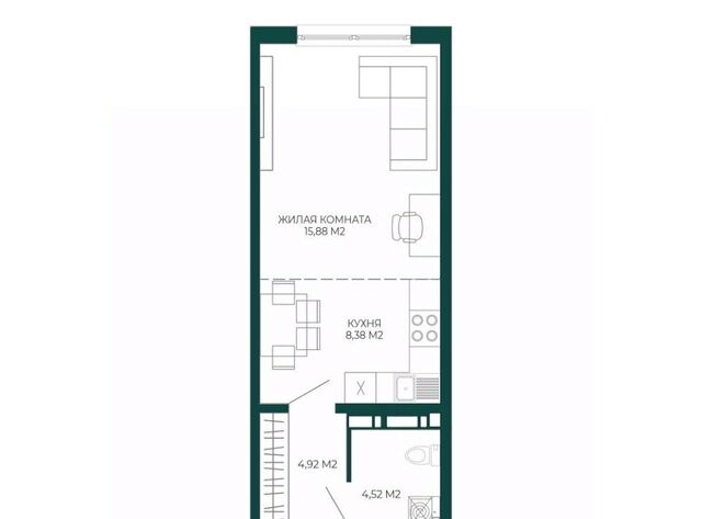 квартира р-н Железнодорожный ул Чаадаева 60б/2 фото